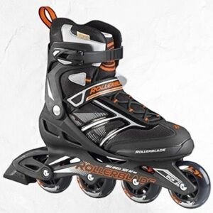 Zetrablade Inline Rollerblade Black & Neon Orange Perfect Beginner Skates Size 8